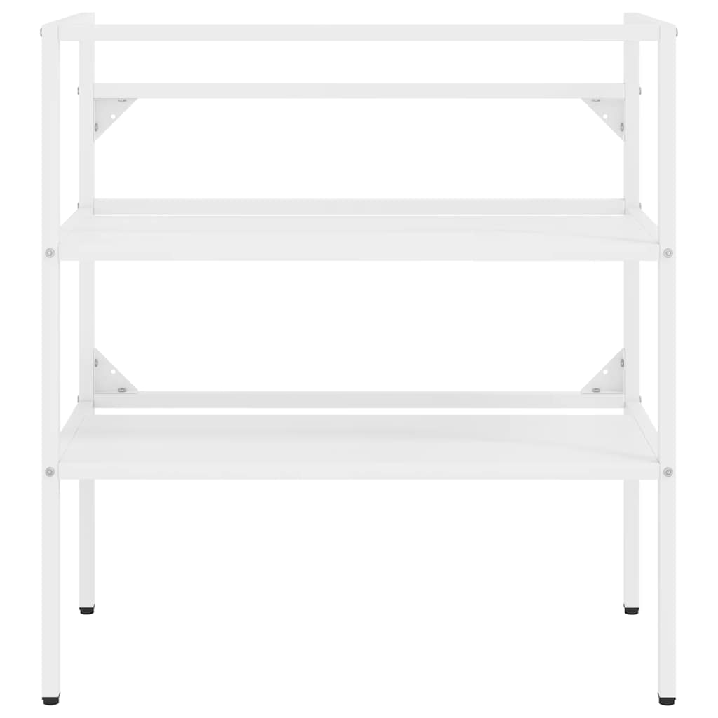 vidaXL Bathroom Washbasin Frame White 79x38x83 cm Iron