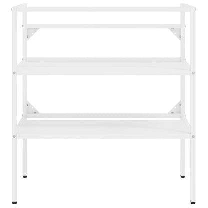 vidaXL Bathroom Washbasin Frame White 79x38x83 cm Iron