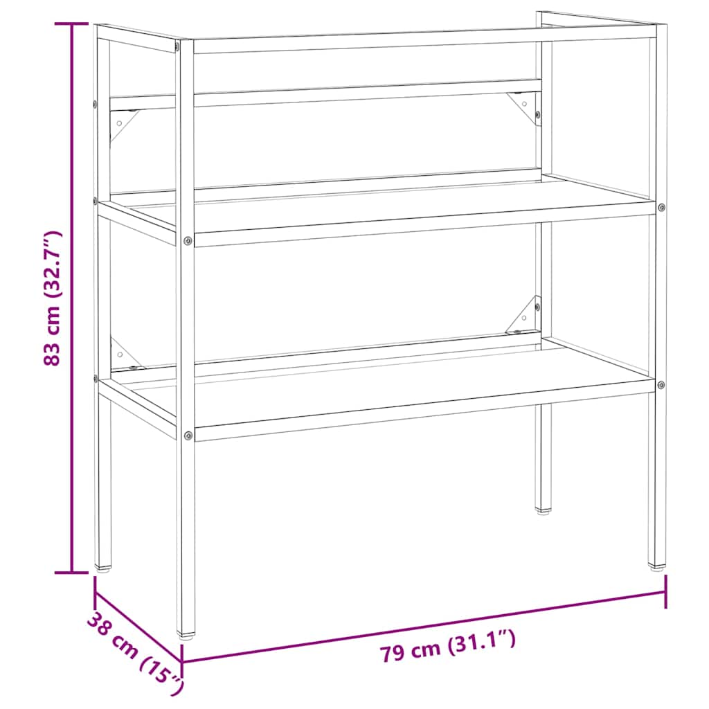 vidaXL Bathroom Washbasin Frame White 79x38x83 cm Iron