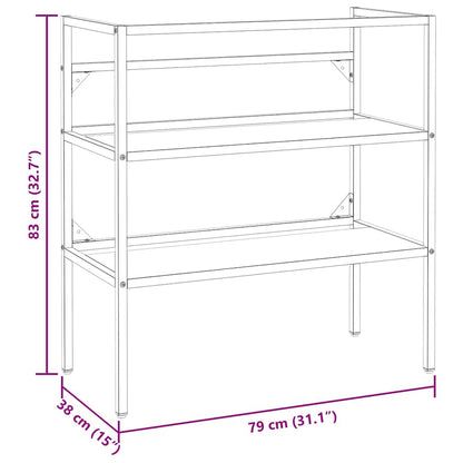 vidaXL Bathroom Washbasin Frame White 79x38x83 cm Iron