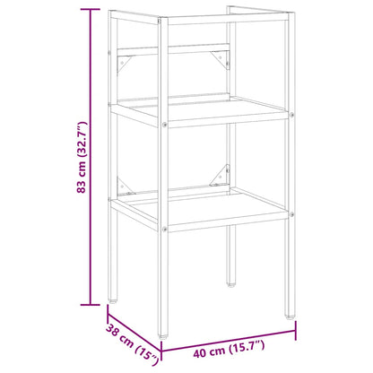 vidaXL Bathroom Washbasin Frame Black 40x38x83 cm Iron