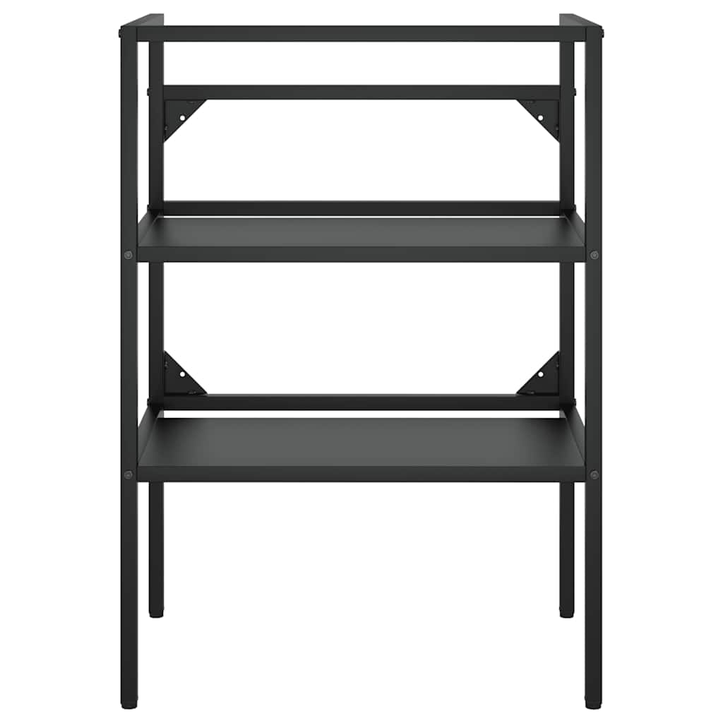 vidaXL Bathroom Washbasin Frame Black 59x38x83 cm Iron
