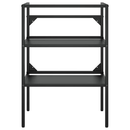 vidaXL Bathroom Washbasin Frame Black 59x38x83 cm Iron