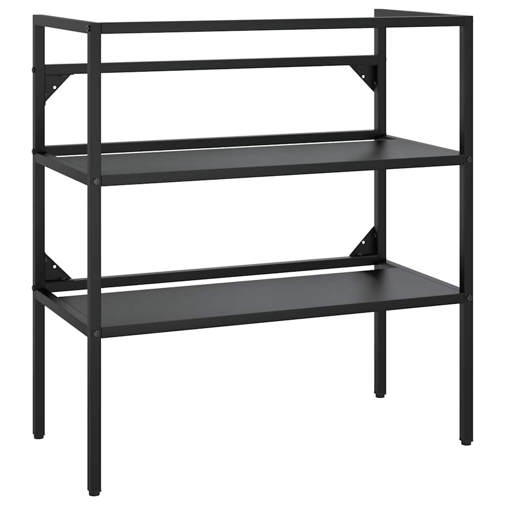 vidaXL Bathroom Washbasin Frame Black 79x38x83 cm Iron