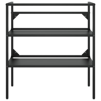 vidaXL Bathroom Washbasin Frame Black 79x38x83 cm Iron