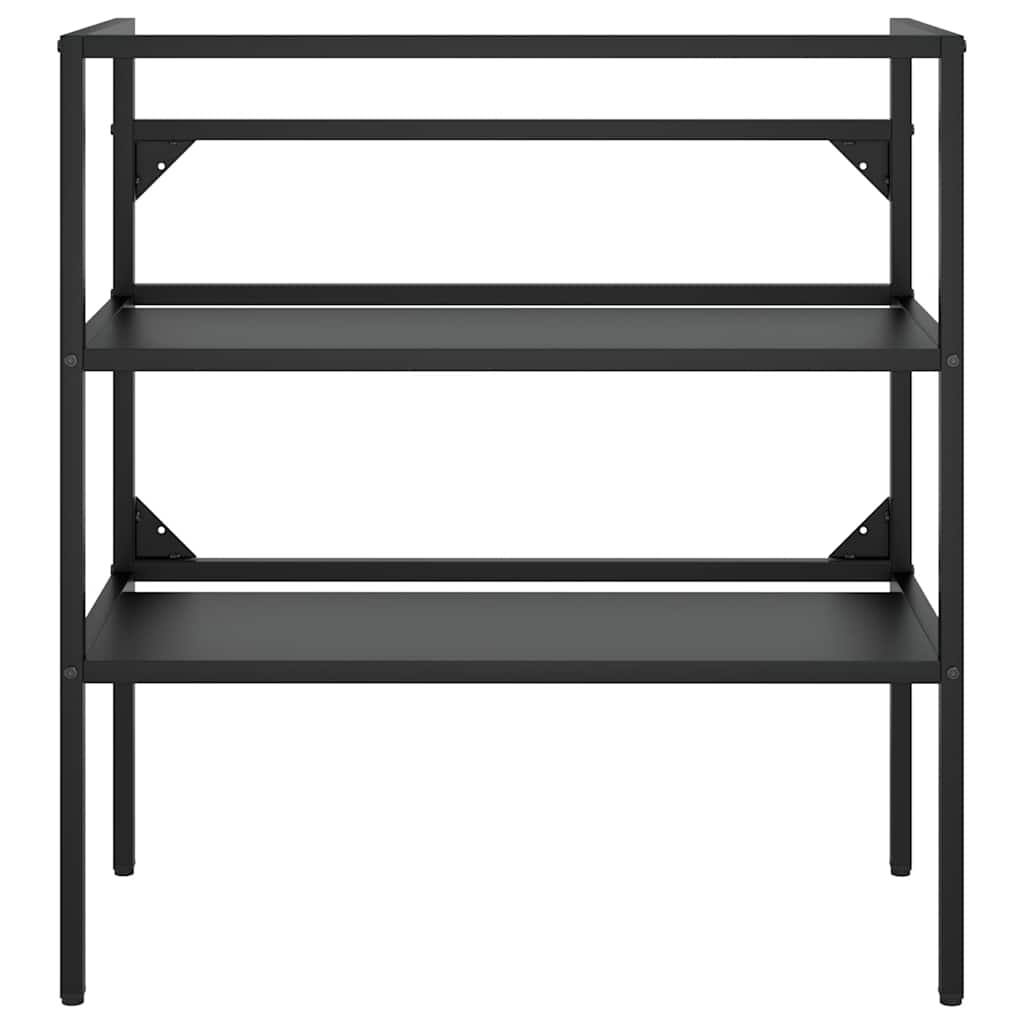 vidaXL Bathroom Washbasin Frame Black 79x38x83 cm Iron