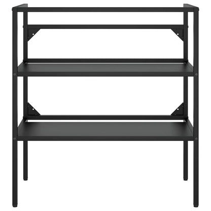 vidaXL Bathroom Washbasin Frame Black 79x38x83 cm Iron