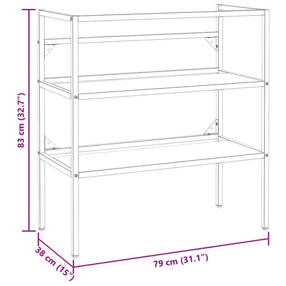vidaXL Bathroom Washbasin Frame Black 79x38x83 cm Iron