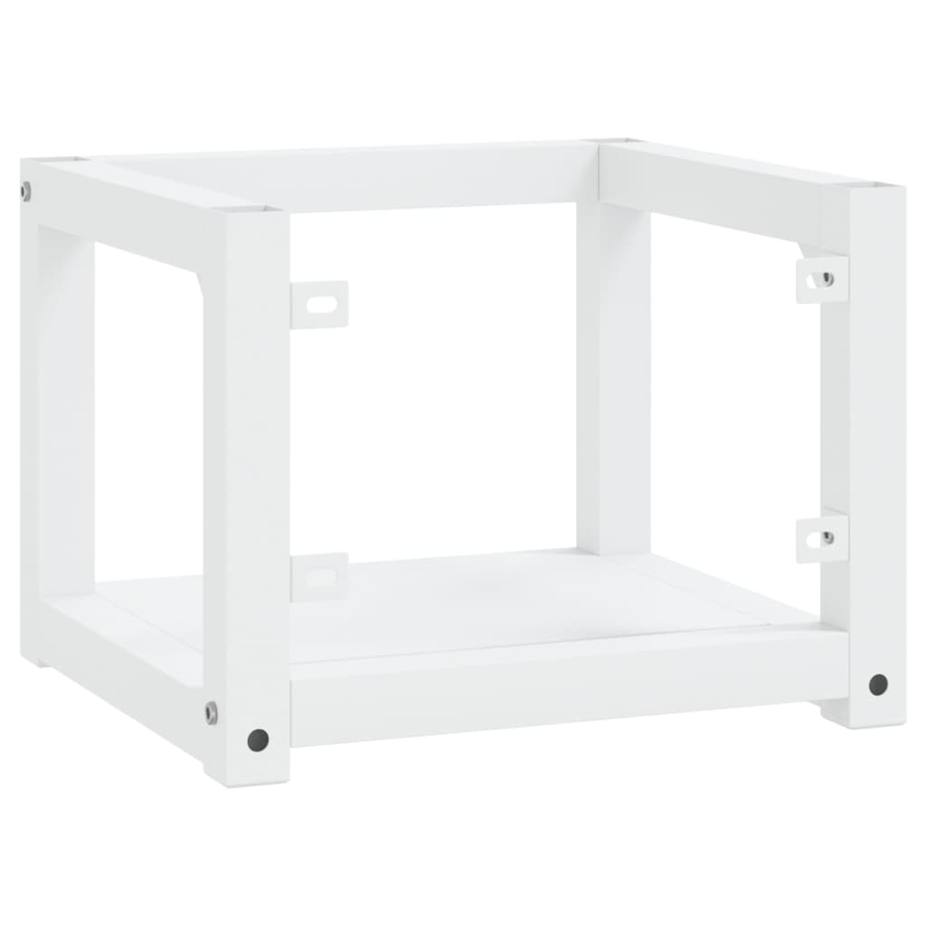 vidaXL Wall-mounted Bathroom Washbasin Frame White 40x38x31 cm Iron