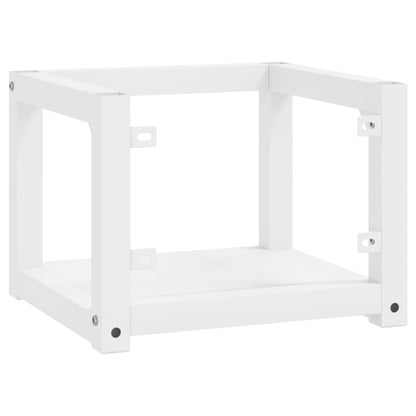 vidaXL Wall-mounted Bathroom Washbasin Frame White 40x38x31 cm Iron