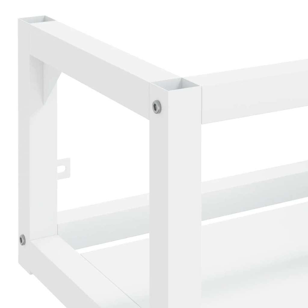 vidaXL Wall-mounted Bathroom Washbasin Frame White 40x38x31 cm Iron