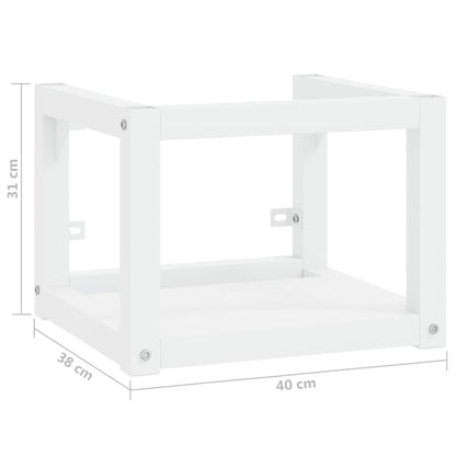 338490 vidaXL Wall-mounted Bathroom Washbasin Frame White 40x38x31 cm Iron
