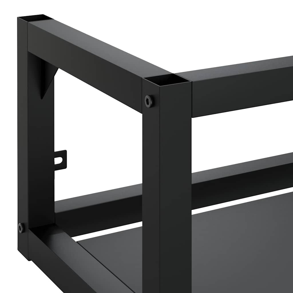338493 vidaXL Wall-mounted Bathroom Washbasin Frame Black 40x38x31 cm Iron