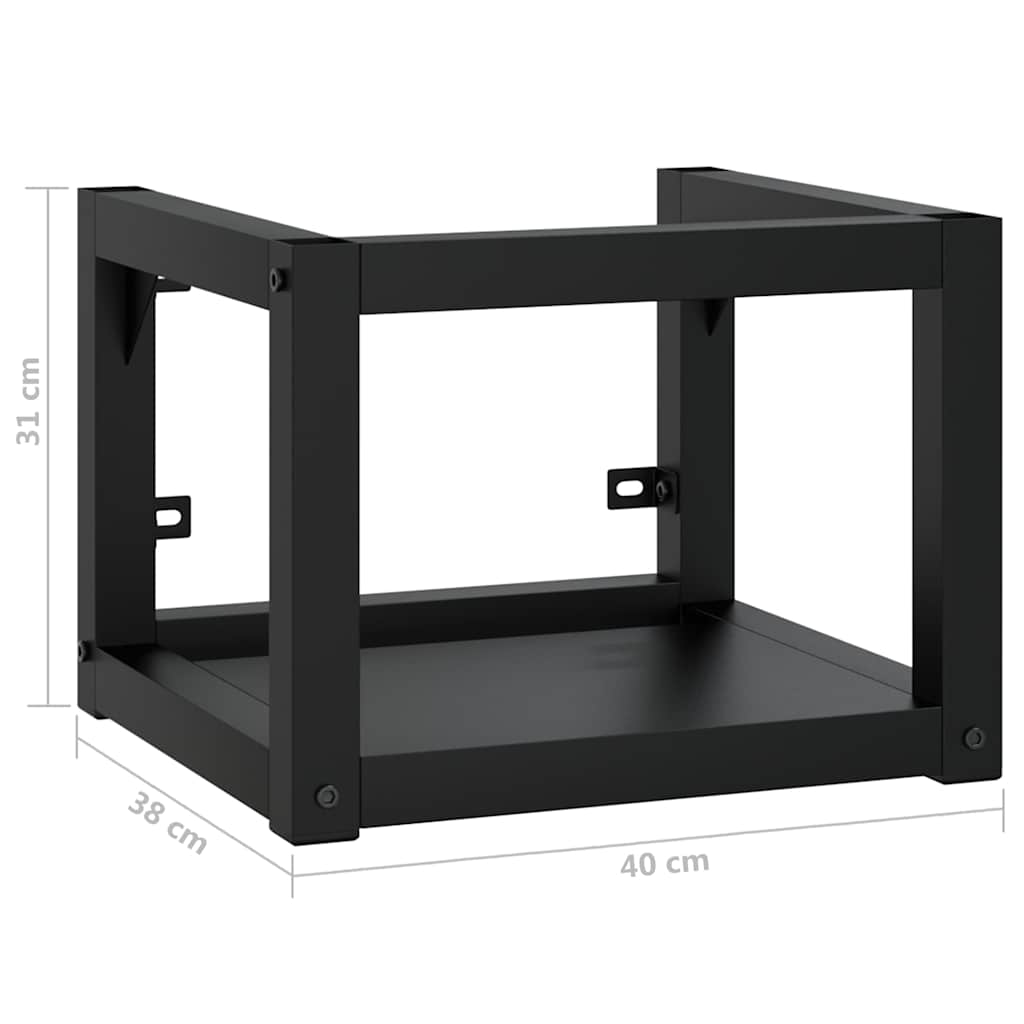 338493 vidaXL Wall-mounted Bathroom Washbasin Frame Black 40x38x31 cm Iron
