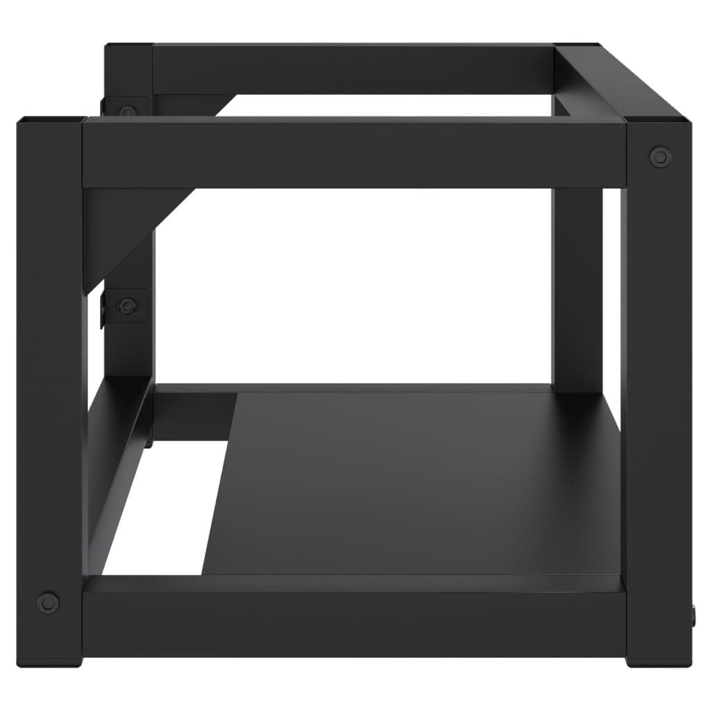 vidaXL Wall-mounted Bathroom Washbasin Frame Black 59x38x31 cm Iron