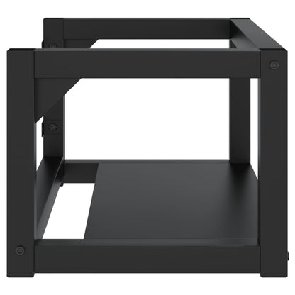 vidaXL Wall-mounted Bathroom Washbasin Frame Black 59x38x31 cm Iron
