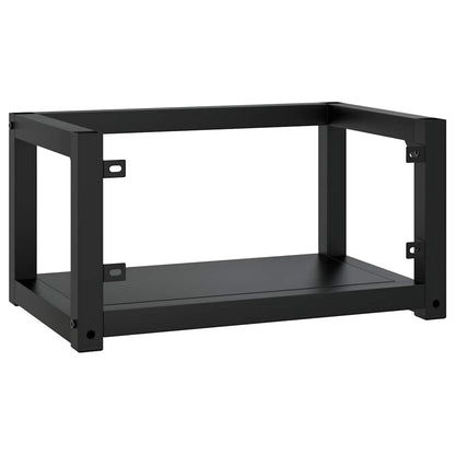 338494 vidaXL Wall-mounted Bathroom Washbasin Frame Black 59x38x31 cm Iron