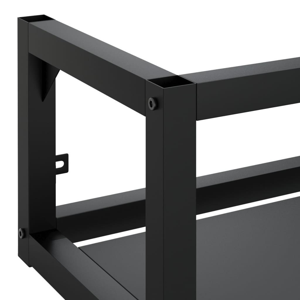 vidaXL Wall-mounted Bathroom Washbasin Frame Black 59x38x31 cm Iron