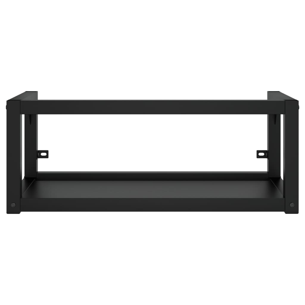 vidaXL Wall-mounted Bathroom Washbasin Frame Black 79x38x31 cm Iron