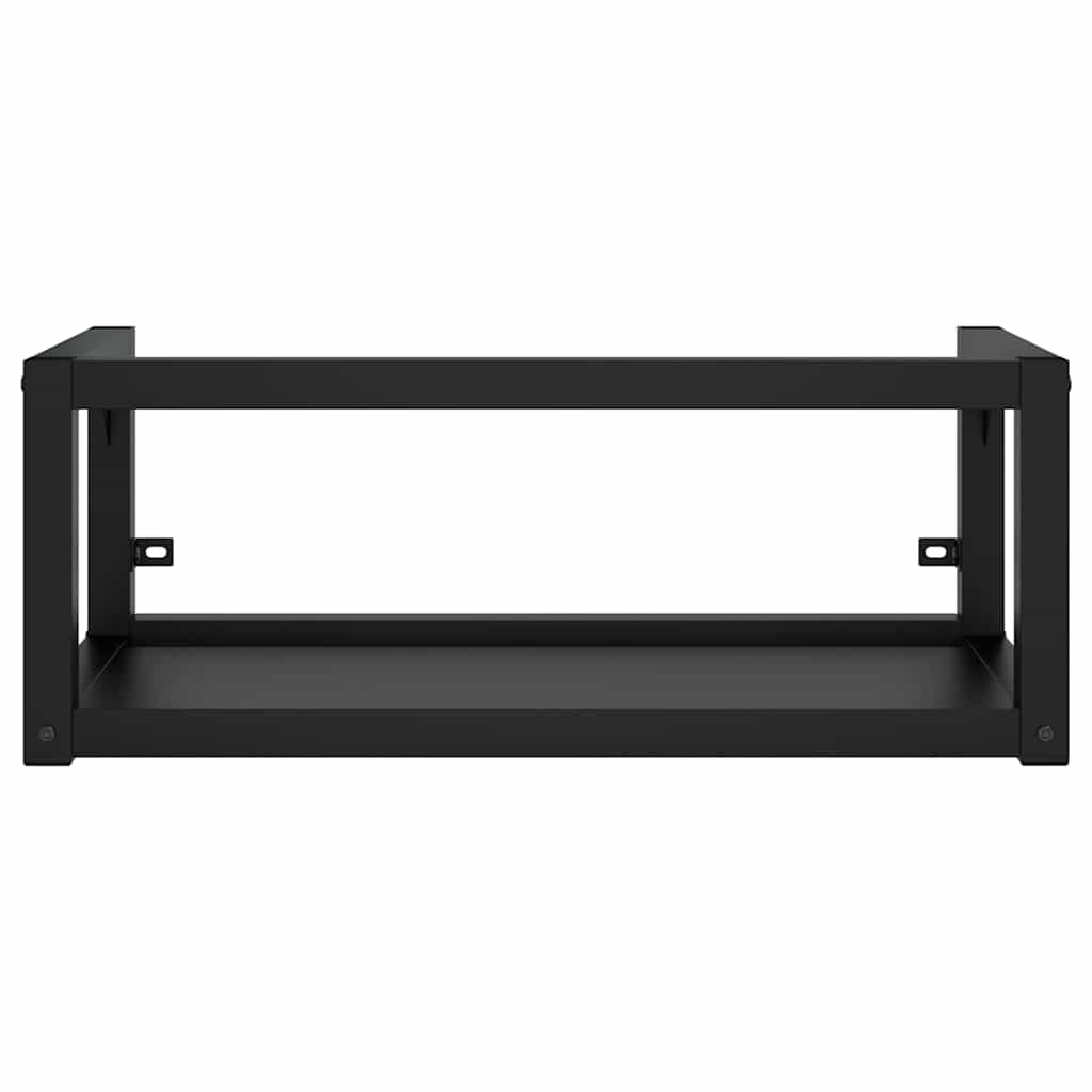 338495 vidaXL Wall-mounted Bathroom Washbasin Frame Black 79x38x31 cm Iron