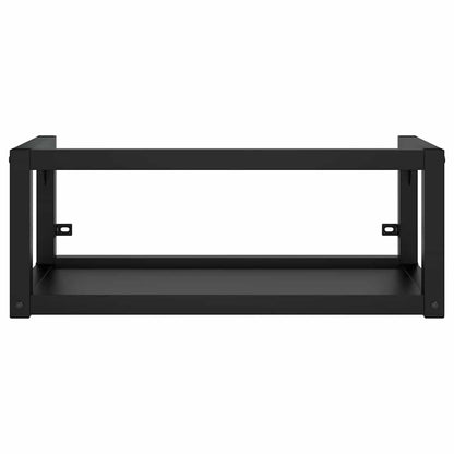 338495 vidaXL Wall-mounted Bathroom Washbasin Frame Black 79x38x31 cm Iron