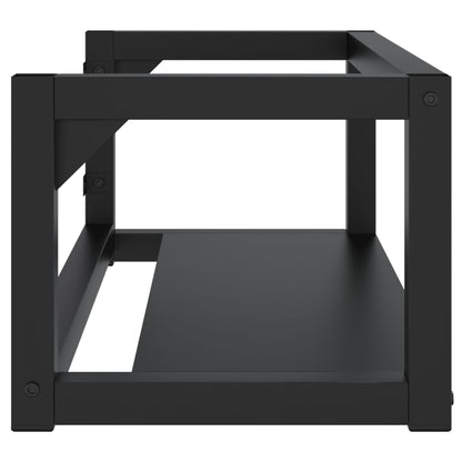 vidaXL Wall-mounted Bathroom Washbasin Frame Black 79x38x31 cm Iron