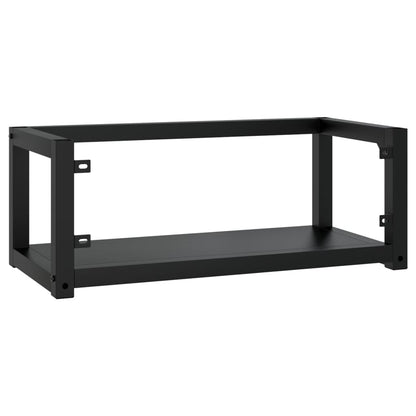 338495 vidaXL Wall-mounted Bathroom Washbasin Frame Black 79x38x31 cm Iron