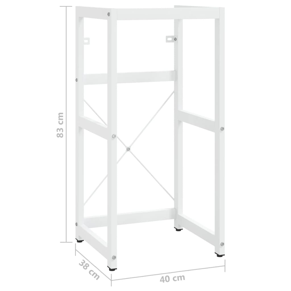 vidaXL Bathroom Washbasin Frame White 40x38x83 cm Iron