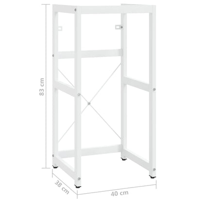 vidaXL Bathroom Washbasin Frame White 40x38x83 cm Iron