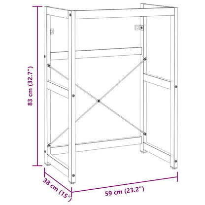 vidaXL Bathroom Washbasin Frame White 59x38x83 cm Iron