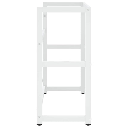 338498 vidaXL Bathroom Washbasin Frame White 79x38x83 cm Iron