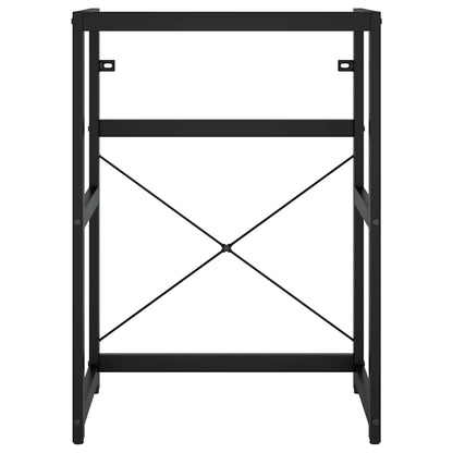 vidaXL Bathroom Washbasin Frame Black 59x38x83 cm Iron