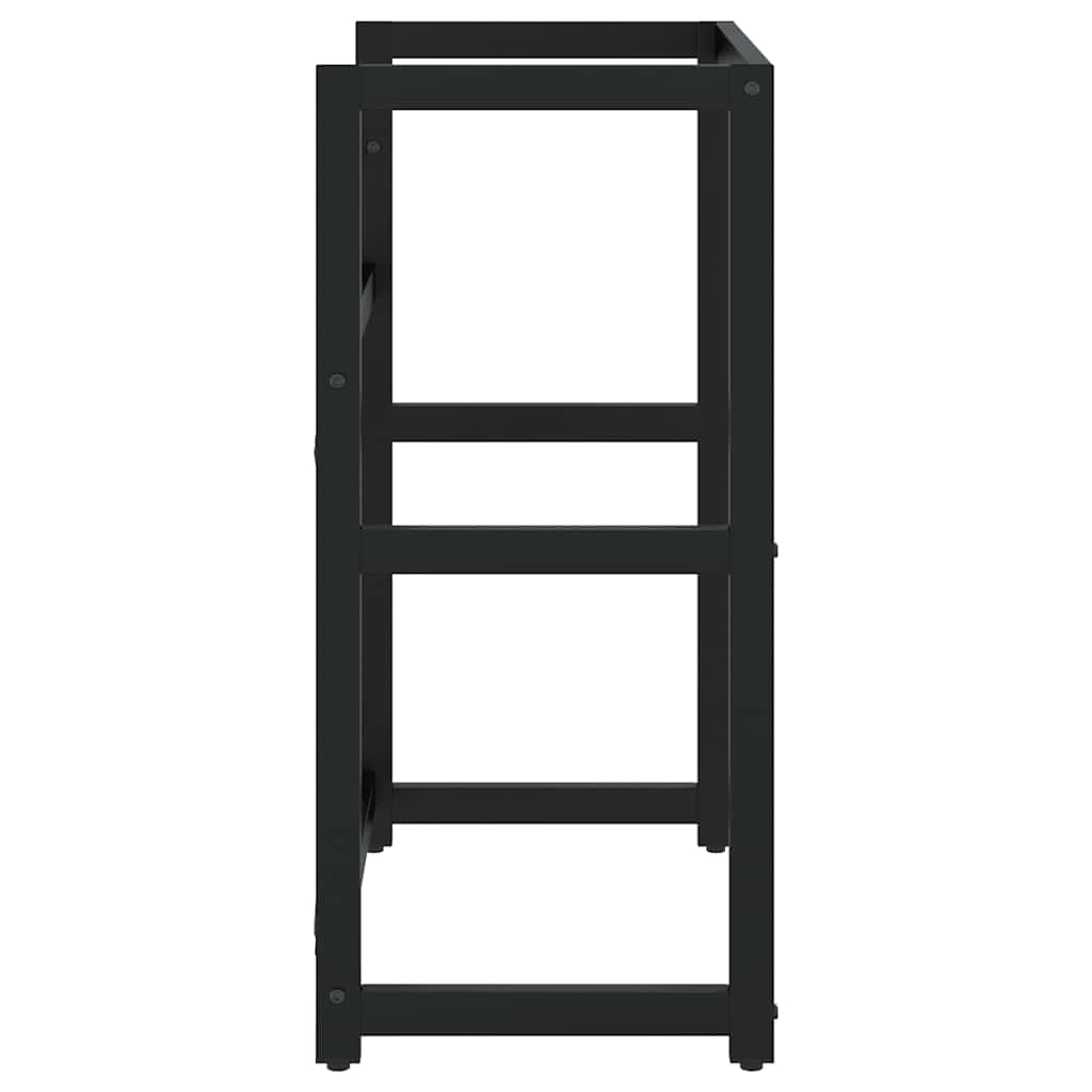 vidaXL Bathroom Washbasin Frame Black 59x38x83 cm Iron