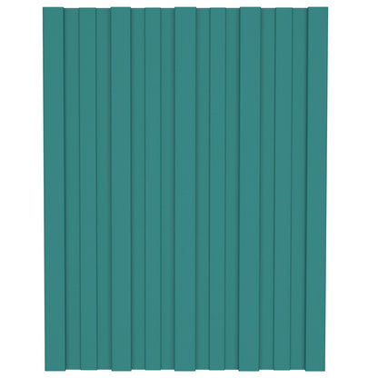 vidaXL Roof Panel 12 pcs Green 60 x 45 cm Galvanised steel