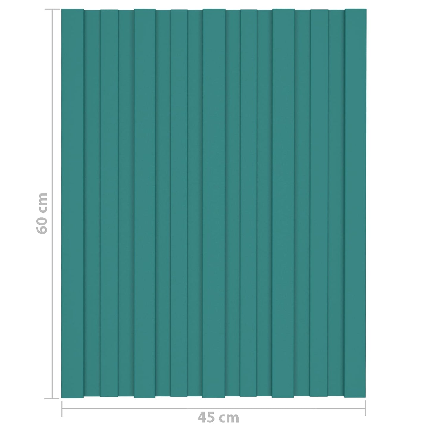 vidaXL Roof Panel 12 pcs Green 60 x 45 cm Galvanised steel