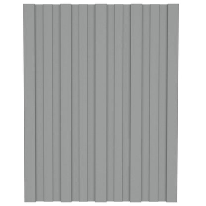 vidaXL Roof Panel 36 pcs Grey 60 x 45 cm Galvanised steel