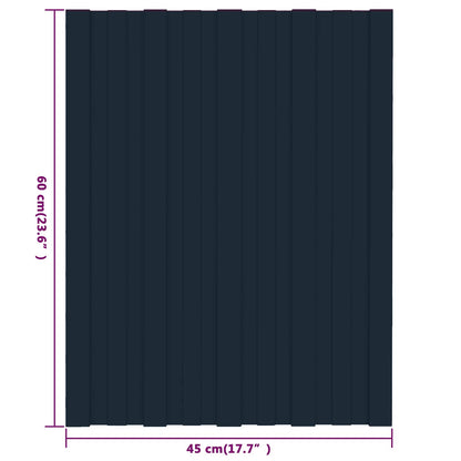 vidaXL Roof Panel 12 pcs Anthracite 60 x 45 cm Galvanised steel