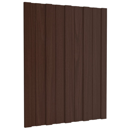 vidaXL Roof Panel 36 pcs Brown 60 x 45 cm Galvanised steel