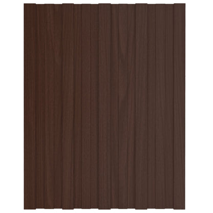 vidaXL Roof Panel 36 pcs Brown 60 x 45 cm Galvanised steel