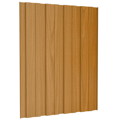 vidaXL Roof Panel 12 pcs Natural 60 x 45 cm Galvanised steel