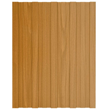 vidaXL Roof Panel 12 pcs Natural 60 x 45 cm Galvanised steel