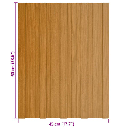 vidaXL Roof Panel 12 pcs Natural 60 x 45 cm Galvanised steel