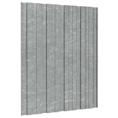 vidaXL Roof Panel 36 pcs Silver 60 x 45 cm Galvanised steel