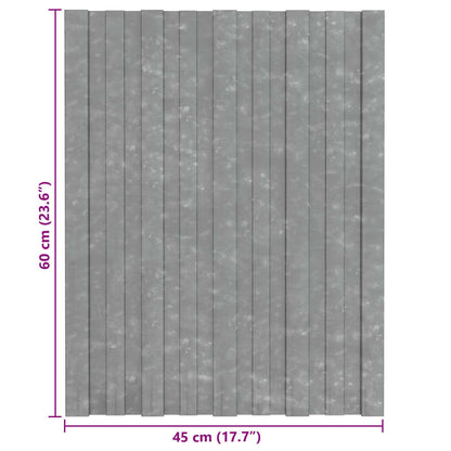 vidaXL Roof Panel 36 pcs Silver 60 x 45 cm Galvanised steel