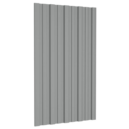 vidaXL Roof Panel 36 pcs Grey 80 x 45 cm Galvanised steel