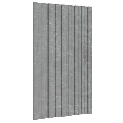 vidaXL Roof Panel 36 pcs Silver 80 x 45 cm Galvanised steel