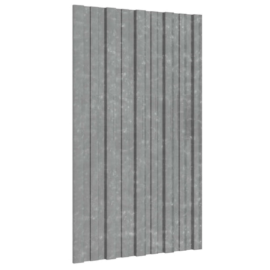 vidaXL Roof Panel 36 pcs Silver 80 x 45 cm Galvanised steel