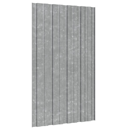 vidaXL Roof Panel 36 pcs Silver 80 x 45 cm Galvanised steel