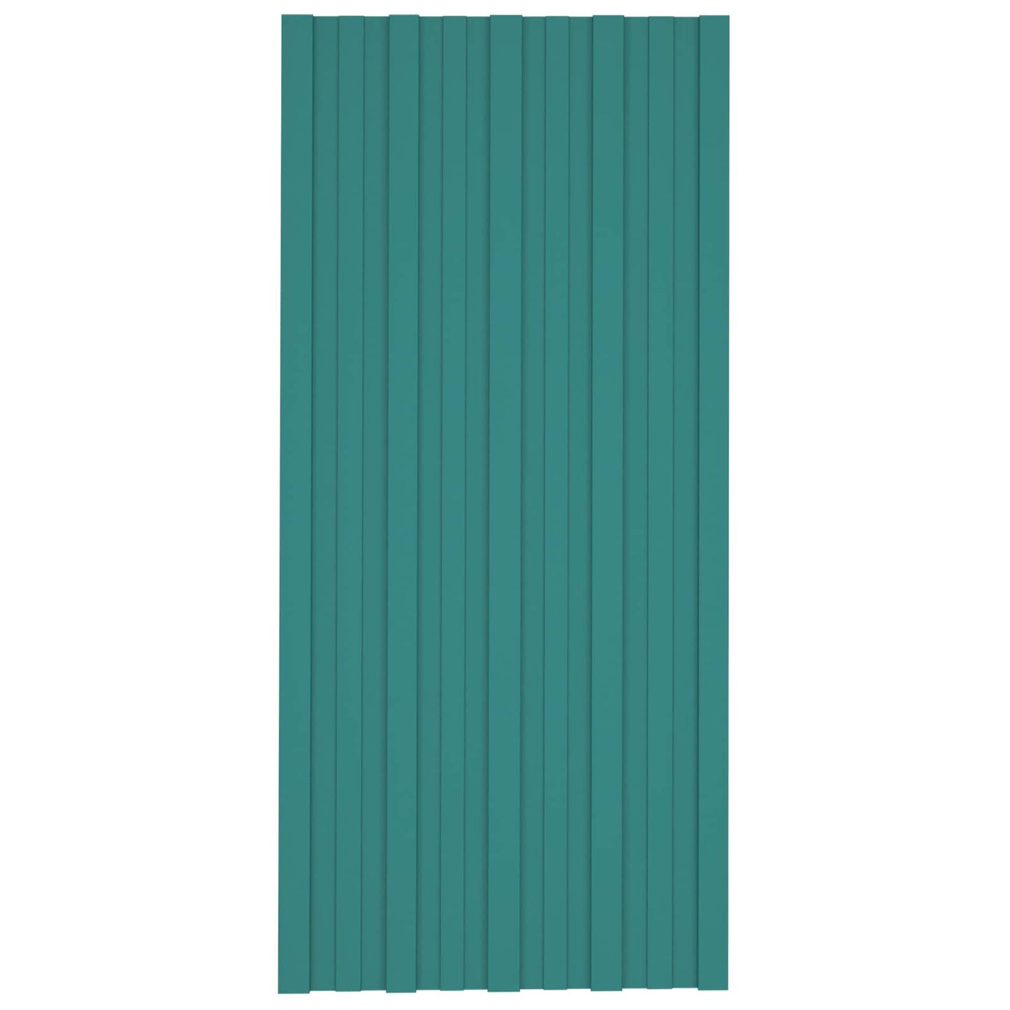 vidaXL Roof Panel 12 pcs Green 100 x 45 cm Galvanised steel