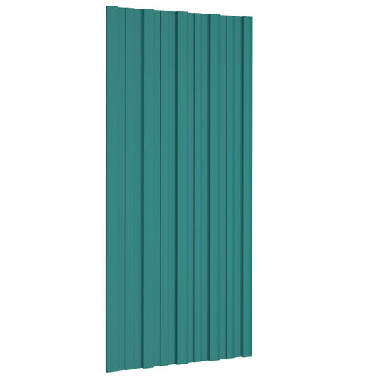 vidaXL Roof Panel 36 pcs Green 100 x 45 cm Galvanised steel